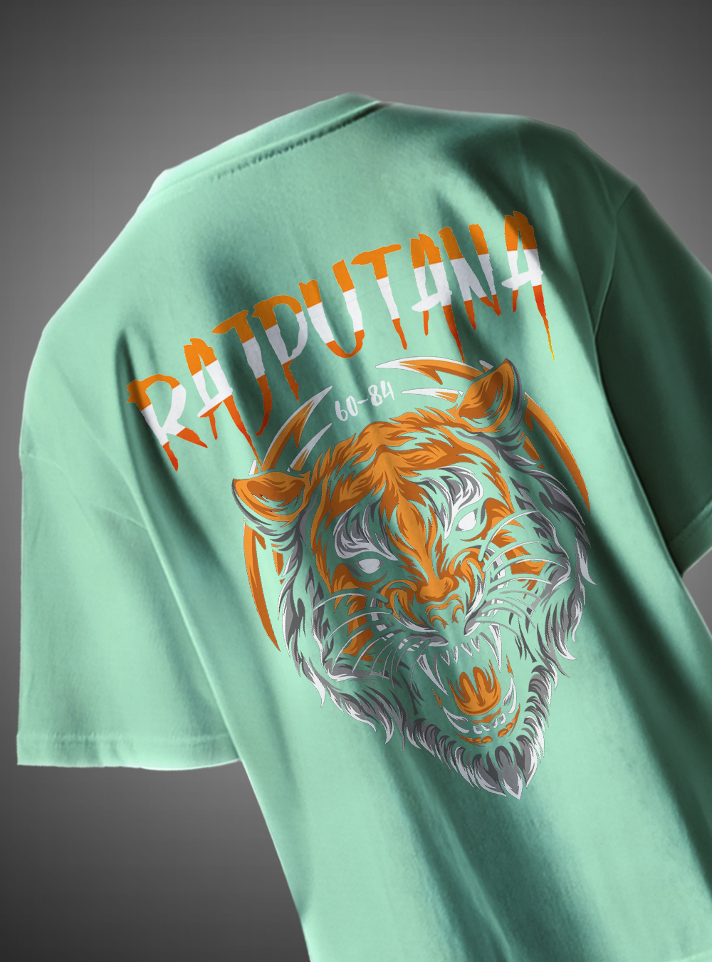 New Rajputana Printed Over Size T-Shirt - Image 3