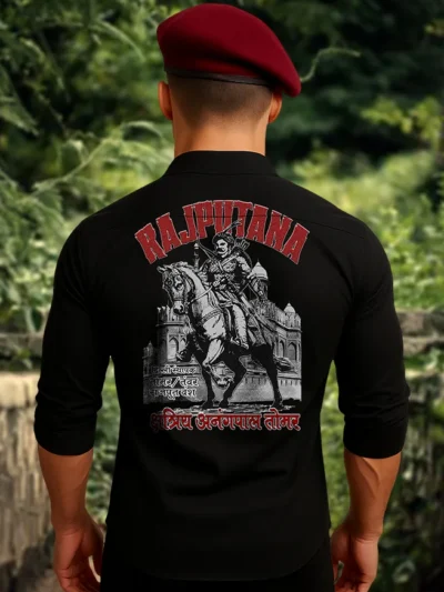 Anangpal Singh Tomer Black Shirt – Legendary Tomar Rajput Heritage by KSquaree