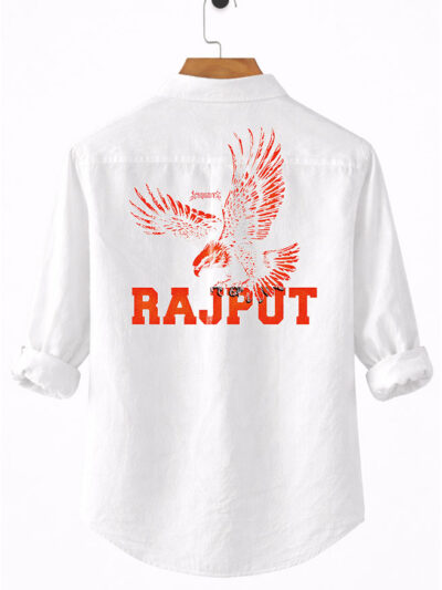 Rajput Eagle White Shirt – Royal Rajputana Power Design by KSquaree