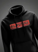 Rajputana Red Premium Hoodie – Bold Rajput Heritage Winter Wear by KSquaree