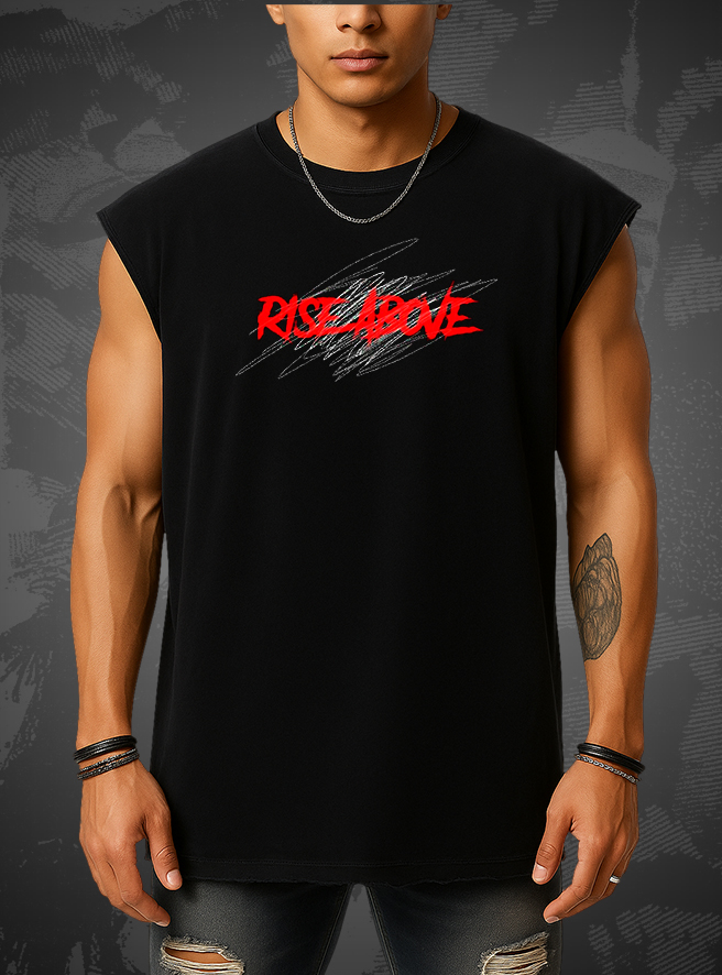 Rise Above Graphic Gym Vest - Image 2
