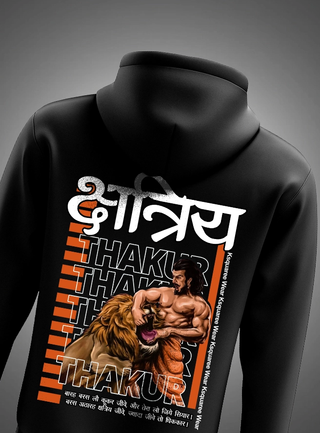 New Kshatriya Design Hoodie 2024 – Modern Rajput Warrior Hoodie by KSquaree