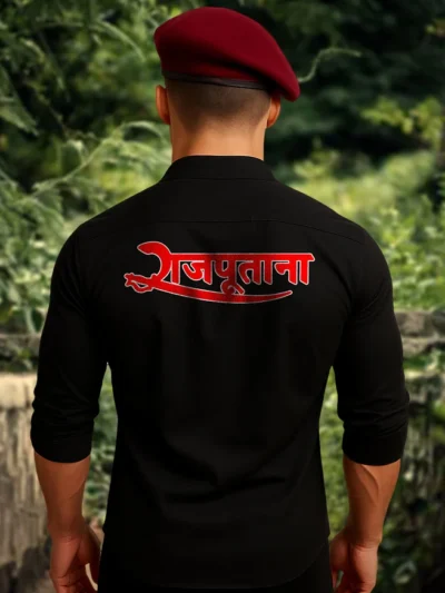 Black Rajputana Shirt – Royal Rajput Heritage Design by KSquaree