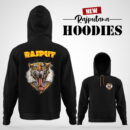Tiger Face Rajputana Printed Hoodie