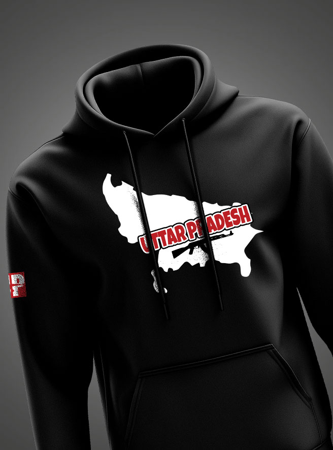 Uttar Pradesh Printed Hoodie – UP Pride Design Winter Wear by KSquaree