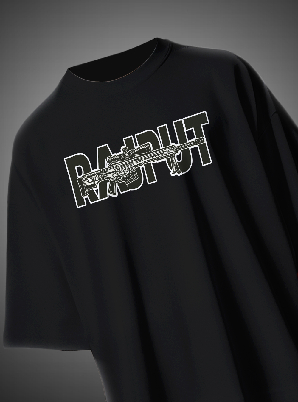Rajputana Shield Oversized T-Shirt Royal Crest Design KSquaree Rajputana Collection