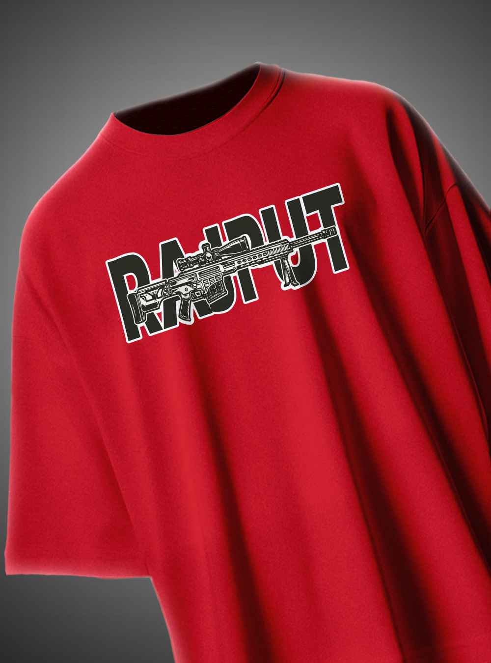 Rajputana Shield Oversized T-Shirt Royal Crest Design KSquaree Rajputana Collection