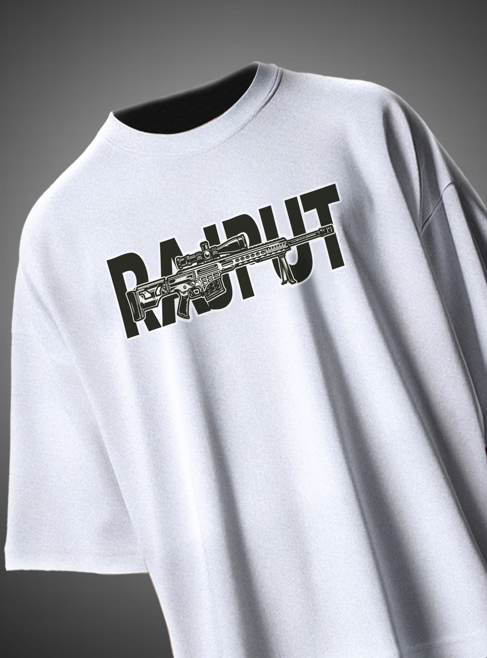 Rajputana Shield Oversized T-Shirt Royal Crest Design KSquaree Rajputana Collection