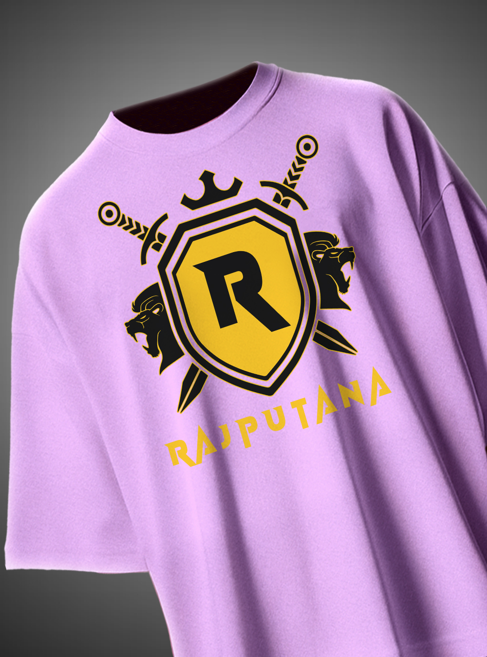 Rajputana Shield Oversized T-Shirt Royal Crest Design KSquaree Rajputana Collection