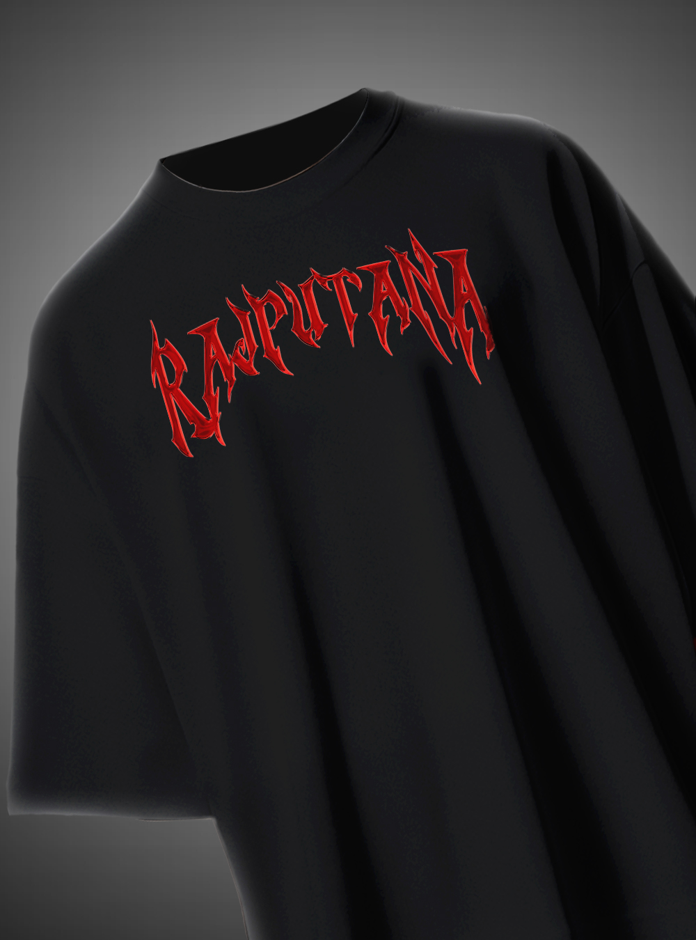 Rajputana Tiger Face Oversized T-Shirt Fierce Warrior Design KSquaree Rajputana Collection