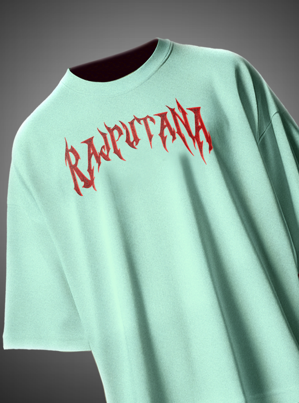 Rajputana Tiger Face Oversized T-Shirt Fierce Warrior Design KSquaree Rajputana Collection