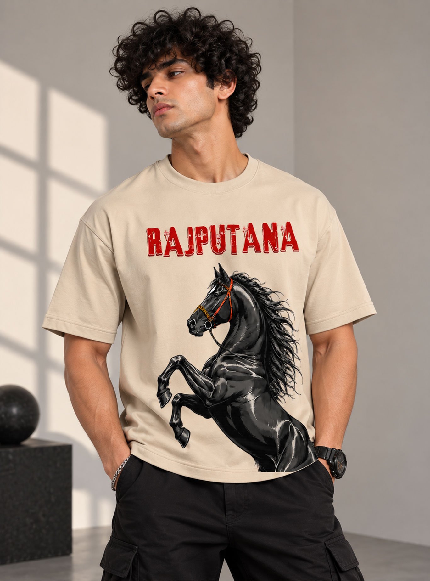 Rajputana Chattak Design Oversize T-Shirt - Image 2