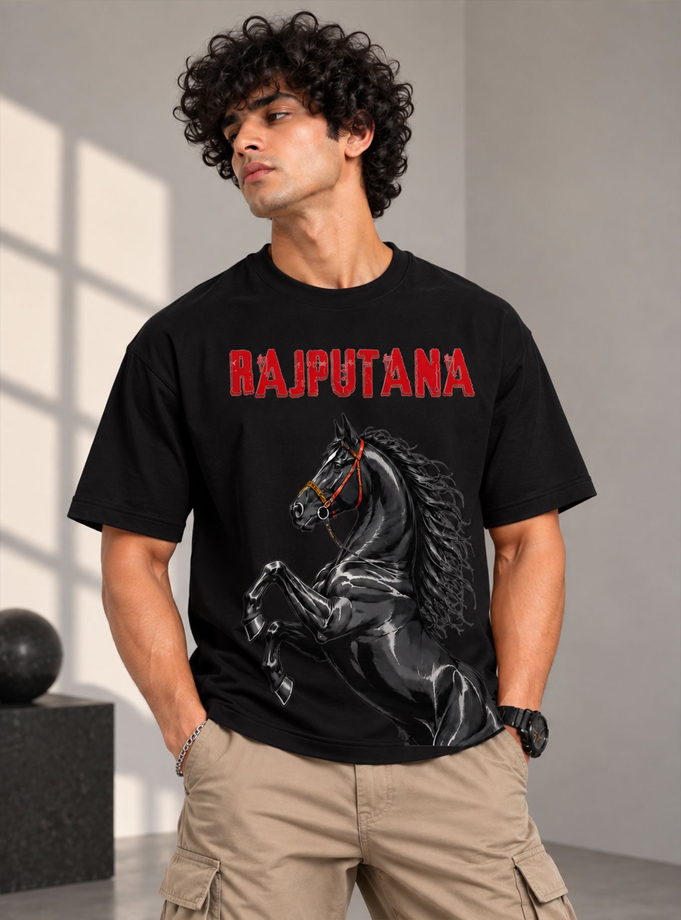 Rajputana Chattak Design Oversize T-Shirt