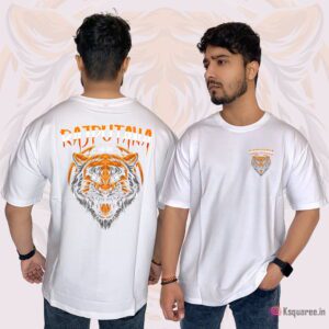 New Rajputana Printed Over Size Terry Cotton T-Shirt