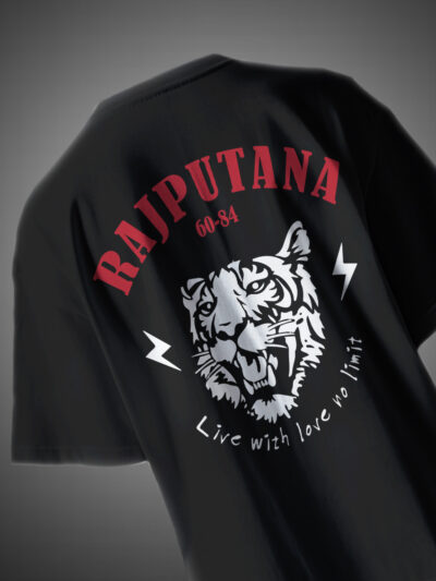 Rajputana Live With Love No Limit Oversized T-Shirt Statement Design KSquaree Rajputana Collection