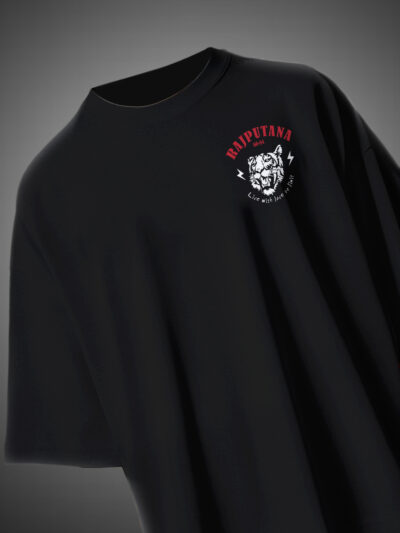 Rajputana Live With Love No Limit Oversized T-Shirt Statement Design KSquaree Rajputana Collection