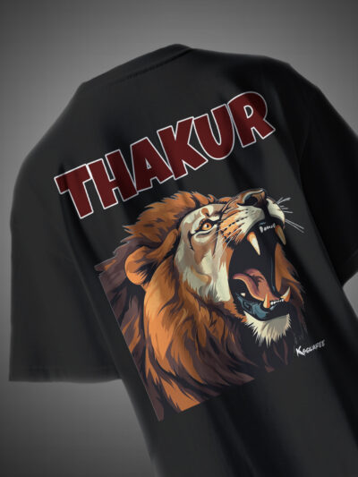 Thakur Design Terry Cotton Oversize T-Shirt Rajputana Streetwear Style KSquaree Rajputana Collection