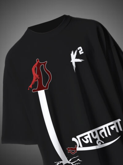 Thakur Design Terry Cotton Oversize T-Shirt Rajputana Streetwear Style KSquaree Rajputana Collection