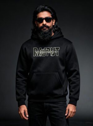 Rajput Design With Gun Hoodie – Fierce Rajput Warrior Attire