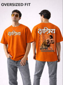 Kshatriya Design Oversized T-Shirt Rajputana Streetwear Style by KSquaree Rajputana Collection