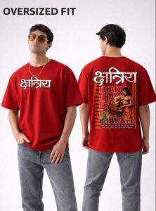 Kshatriya Design Oversized T-Shirt Rajputana Streetwear Style by KSquaree Rajputana Collection