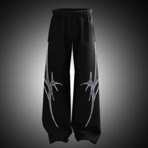 KSquaree Tribal Art Unisex Oversize Sweatpants in Grey Cotton