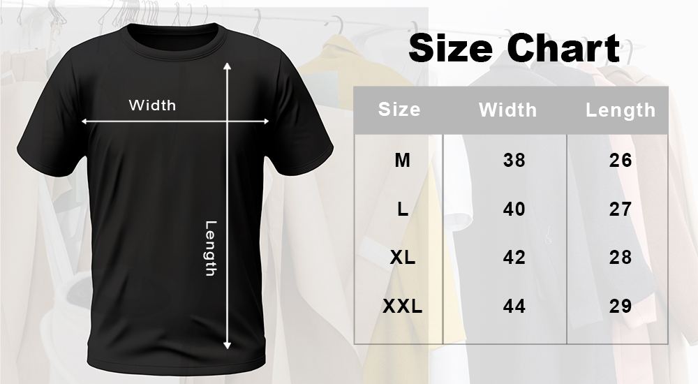 KSquaree DotNet T-Shirt Size Chart