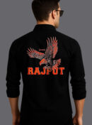 Rajput Eagle Black Shirt – Fierce Rajputana Warrior Power by KSquaree