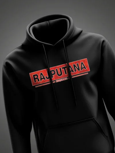 Rajputana Red Premium Hoodie – Bold Rajput Heritage Winter Wear by KSquaree