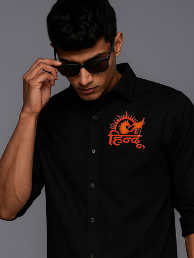 Hindu Black Shirt – Bold Hindu Identity Premium Wear by KSquaree