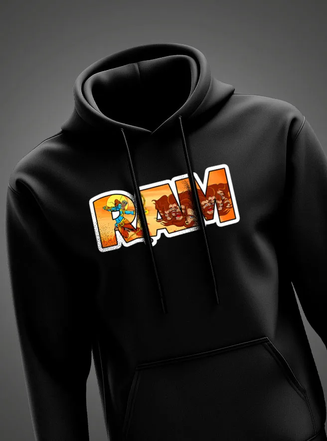 Jai Shree Ram Printed Hoodie – Powerful Devotional Winter Wear by KSquaree