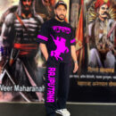 Lavender Rajputana Oversized T-Shirt & Jogger Set with bold puff print Rajputana artwork