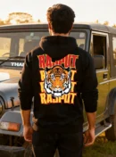 Rajput Fire Premium Hoodie – Fierce Rajputana Warrior Winter Wear by KSquaree