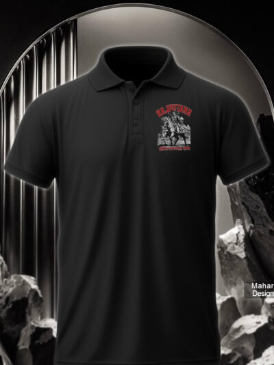 Rajput Anangpal Singh Tomar Collar T-Shirt with a warrior heritage design for Rajputana pride.