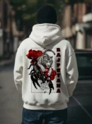 Rajputana Scarlet Scorpion Hoodie with Tiger and Scorpion Warrior Design by KSquaree