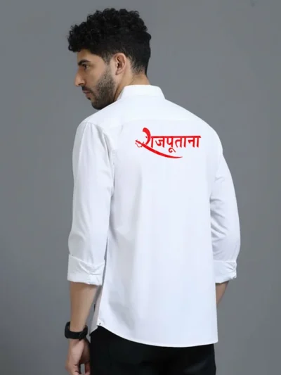 White Rajputana Premium Shirt – Royal Rajput Heritage Design by KSquaree