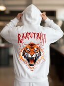 Rajputana White Hoodie – Rajput Heritage Design by KSquaree