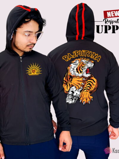 Tiger with Skull Rajputana Printed Men's Sports Ns Upper With Honeycomb Net Inside.