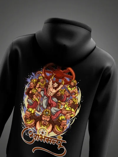 Abhimanyu Printed Hoodie – Legendary Warrior Valor Winter Wear by KSquaree