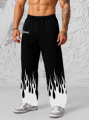 White-Fire-Bottam-Sweatpants