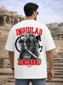 Inquilab Zindabad Oversized T-Shirt Revolutionary Streetwear KSquaree Rajputana Collection Style