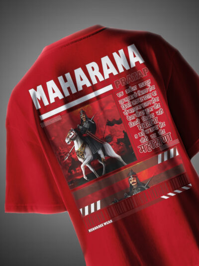 Maharana Pratap Rajputana Oversized T-Shirt Warrior Design KSquaree Rajputana Collection
