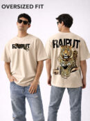 Rajput Leopard Oversized T-Shirt Rajputana Streetwear Design KSquaree Rajputana Collection