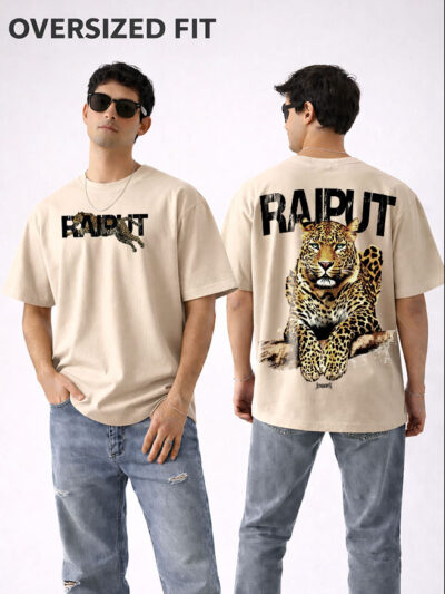 Rajput Leopard Oversized T-Shirt Rajputana Streetwear Design KSquaree Rajputana Collection