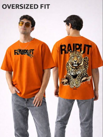 Rajput Leopard Oversized T-Shirt Rajputana Streetwear Design KSquaree Rajputana Collection