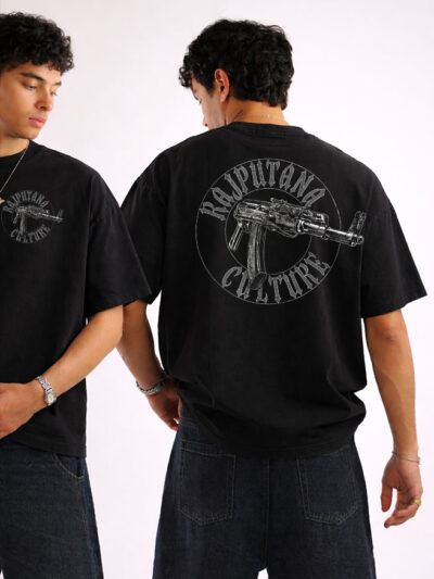 Rajputana Culture Oversized T-Shirt Vintage Warrior Design KSquaree Rajputana Collection