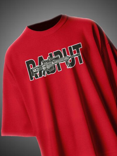 Rajputana Shield Oversized T-Shirt Royal Crest Design KSquaree Rajputana Collection