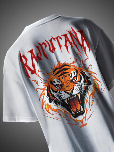 Rajputana Tiger Face Oversized T-Shirt