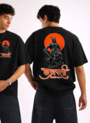 Shivaji Maharaj t shirt, Chhatrapati Shivaji t shirt, oversized t shirt men, warrior t shirt india, KSquaree t shirt, printed t shirt men, streetwear t shirt india, heritage t shirt india, men oversized t shirt, hindu warrior t shirt